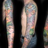 Owl sleeve tattoo