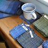 handwoven coasters and towels