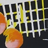 basket and three peaches