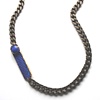 SLIM GRAFFITI TAG NECKLACE
Cobalt / Antique Gold