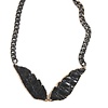 McQUEEN'S WINGS NECKLACE
Black Alligator
