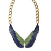 ISIS WINGS NECKLACE
Navy/Lime/Gold