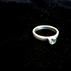 Sterling Comfort Ring with Blue Zircon (detail)