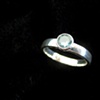 Sterling Comfort Ring with Blue Zircon