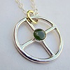 Crank Necklace with Jade