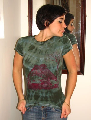 Hand-Dyed and Printed Tee