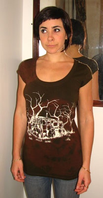 Hand-Dyed and Printed Tee