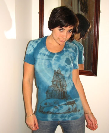 Hand-Dyed and Printed Tee