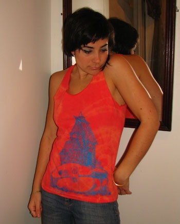 Hand-Dyed and Printed Tank