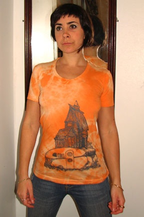 Hand-Dyed and Printed Tee