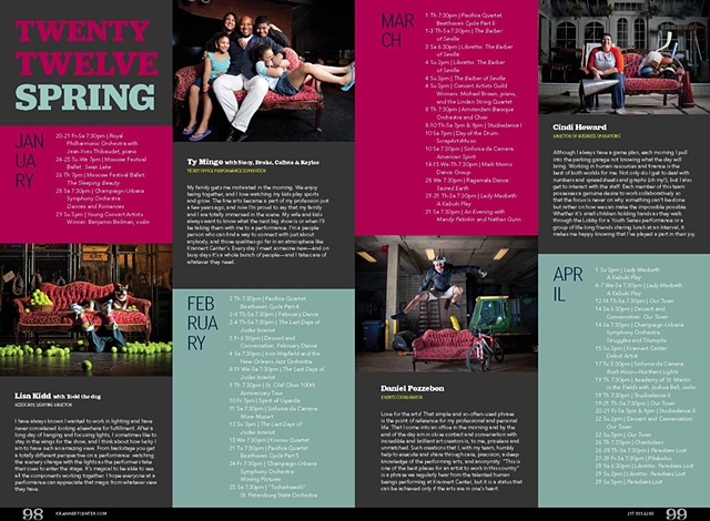 Pages from Krannert Center for the Performing Arts 2011-2012 Season Brochure