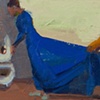 blue dress