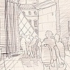 Louvre closed in the rain, Paris