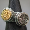 Set of Rings-Sterling and Gold and Silver Druzys