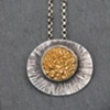 Sterling and Gold Druzy Pendant