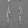 Sterling Triple Drop Spike Earrings