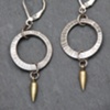 Sterling Mini Hoop Spike Earrings