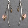Sterling and Copper Double Hex Spike Earrings