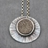 Sterling and Silver Druzy Pendant