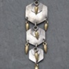 Sterling Triple Hex Spike Pendant