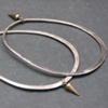 Sterling Egg Bracelets with Brass Spike