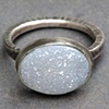 Ice Blue Druzy Ring