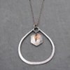 Large Sterling Tri Hex Pendant