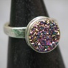 Sterling and Lavender Druzy Ring