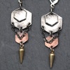 Sterling and Copper Hex Spike Earrings