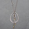 Sterling Egg and Spikes Pendant