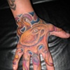 Finished octopus hand tattoo