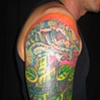 Chameleon tattoo cover up
