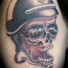 Police skull tattoo
