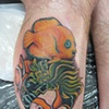 Finished cover up fish tattoo