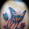 Ovarian Cancer Ribbon tattoo