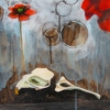 Poppies and Skull - SOLD