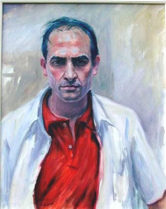 an artist with face of passion