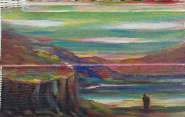 landscape on a shingle
