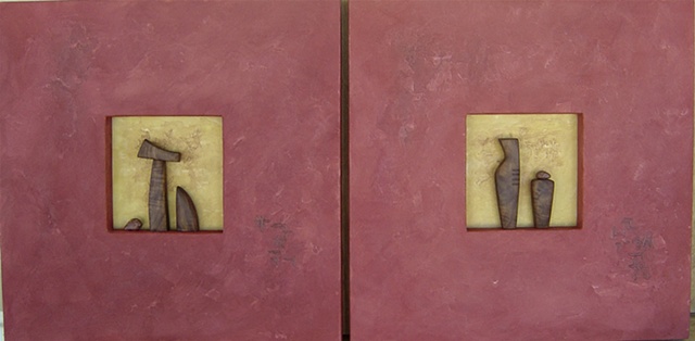 Totem Figures, Dyptic