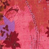 mica with leaves floating (pink) - detail