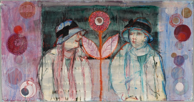mixed materials, collage, work on paper, figurative, narrative