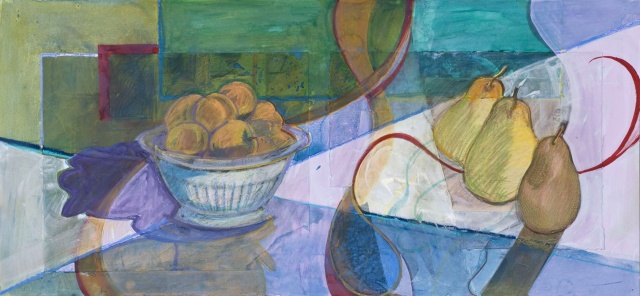 mixed materials, collage, work on paper, still life, narrative