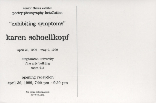 exhibiting symptoms postcard (back)