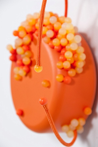 untitled lure (orange with cords), detail
