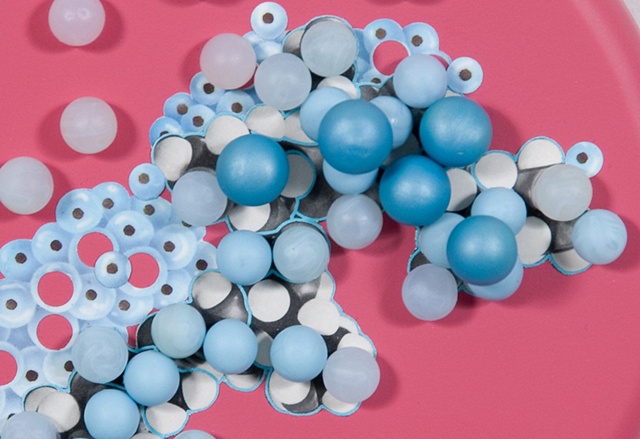 untitled lure (raspberry & blue), detail