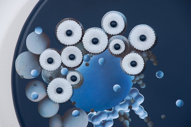 untitled lure (blue & white), detail