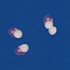 paper lure (purple/white blob/spheres on deep blue)