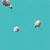 paper lures (purple/white buds on light turquoise)