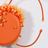 untitled lure (orange with cords)