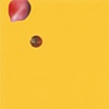 paper lure (pink/orange blobs/jewel on yellow)
